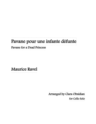 Book cover for Ravel: Pavane pour une infante défunte (for Cello Solo)