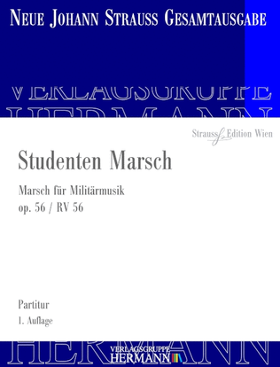Book cover for Studenten Marsch op. 56 RV 56