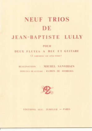 Book cover for Neuf trios jean-baptiste lully