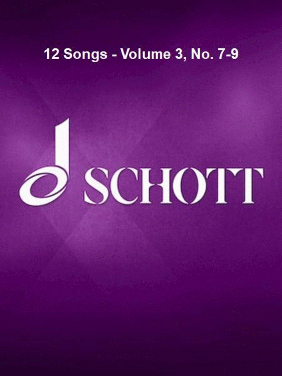 12 Songs - Volume 3, No. 7-9