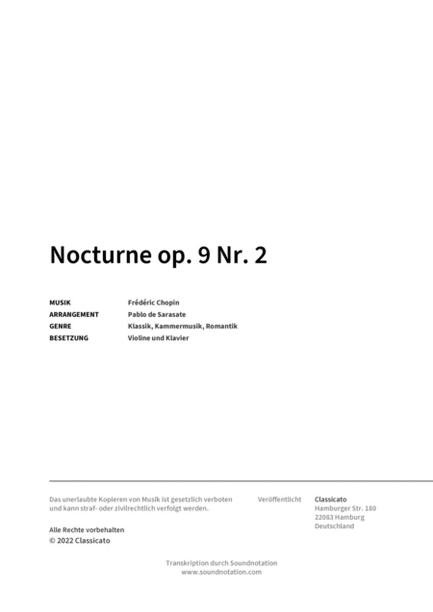 Nocturne op. 9 Nr. 2 image number null