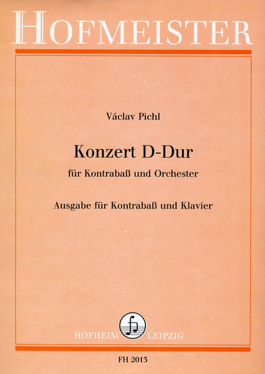 Konzert D-Dur fur Kontrabass und Orchester / KlA