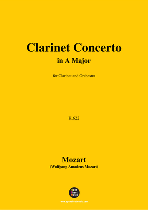 Book cover for W. A. Mozart-Clarinet Concerto in A Major,K.622,for Clarinet and Orchestra