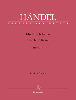 Book cover for Utrecht Te Deum HWV 278