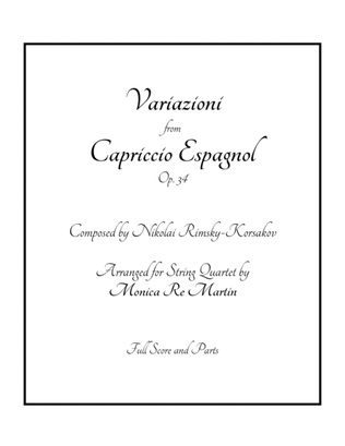 Book cover for Variazioni from Capriccio Espagnol, Op. 34