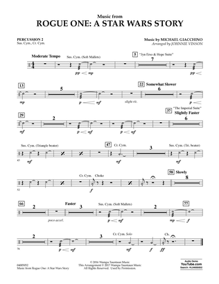 Book cover for Music from Rogue One: A Star Wars Story - Percussion 2