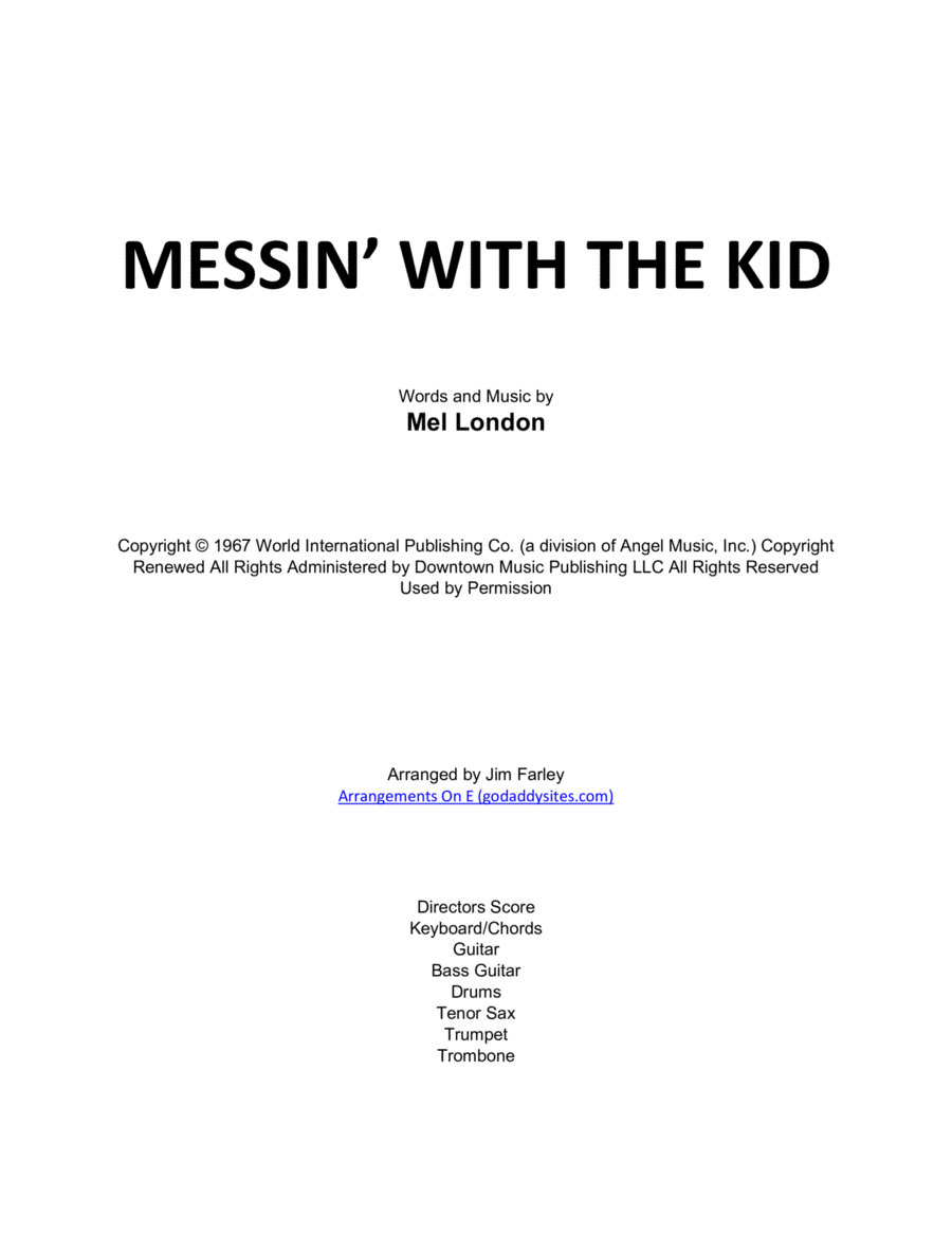 Messin' With The Kid image number null