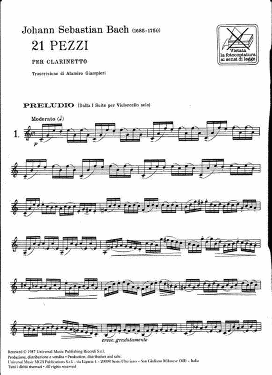 21 Pieces For Clarinet