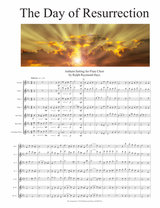 Book cover for The Day of Resurrection (for Flute Choir)