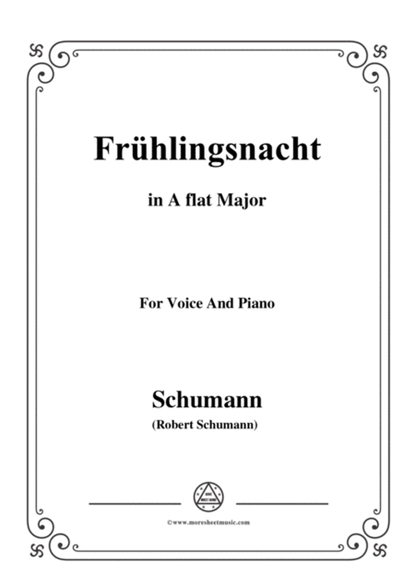 Schumann-Frühlingsnacht,in A flat Major,for Voice and Piano image number null