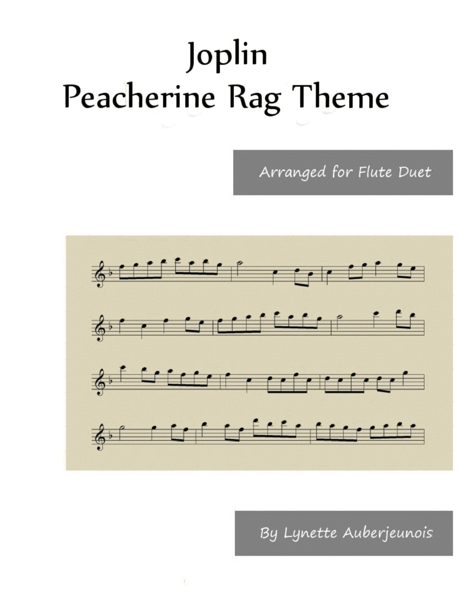 Peacherine Rag Theme - Flute Duet image number null