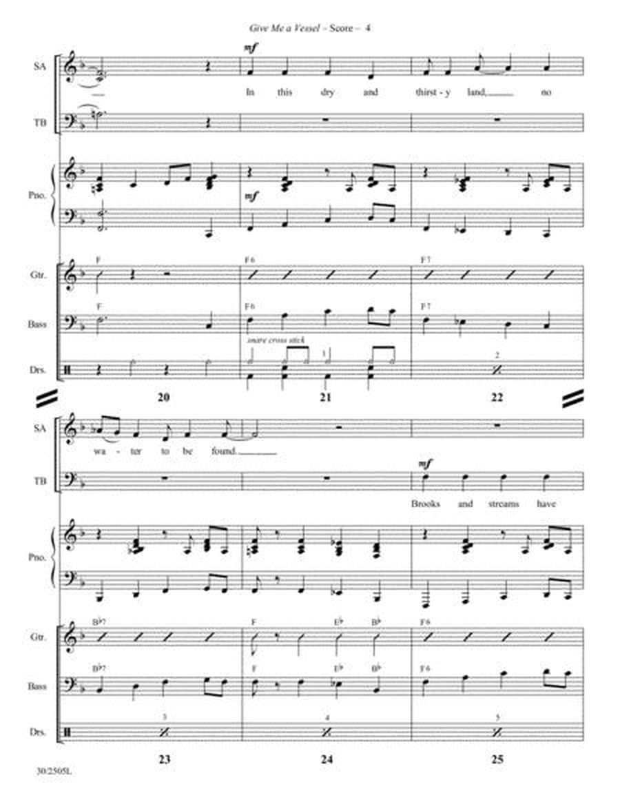 Give Me a Vessel - Rhythm Score and Parts