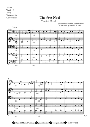 The First Noel - The First Nowell - Easy Christmas Carol - String Quartet