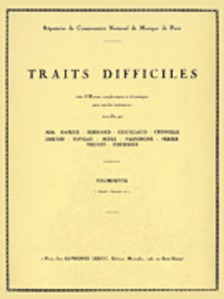 Book cover for Traits Difficiles - Trumpet