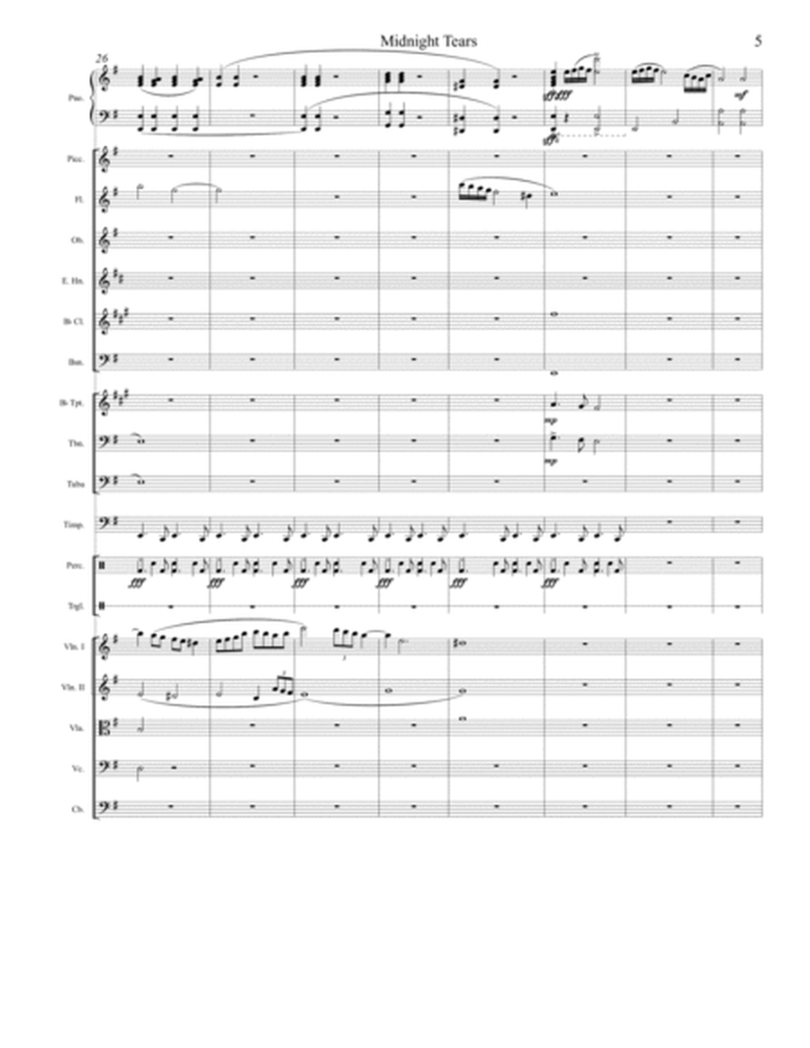 Midnight Tears - For Orchestra Full Orchestra - Digital Sheet Music