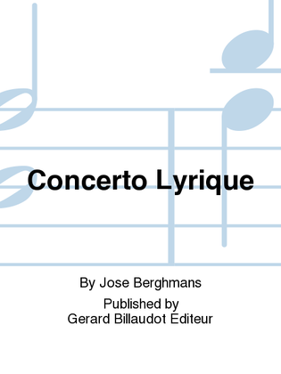 Book cover for Concerto Lyrique