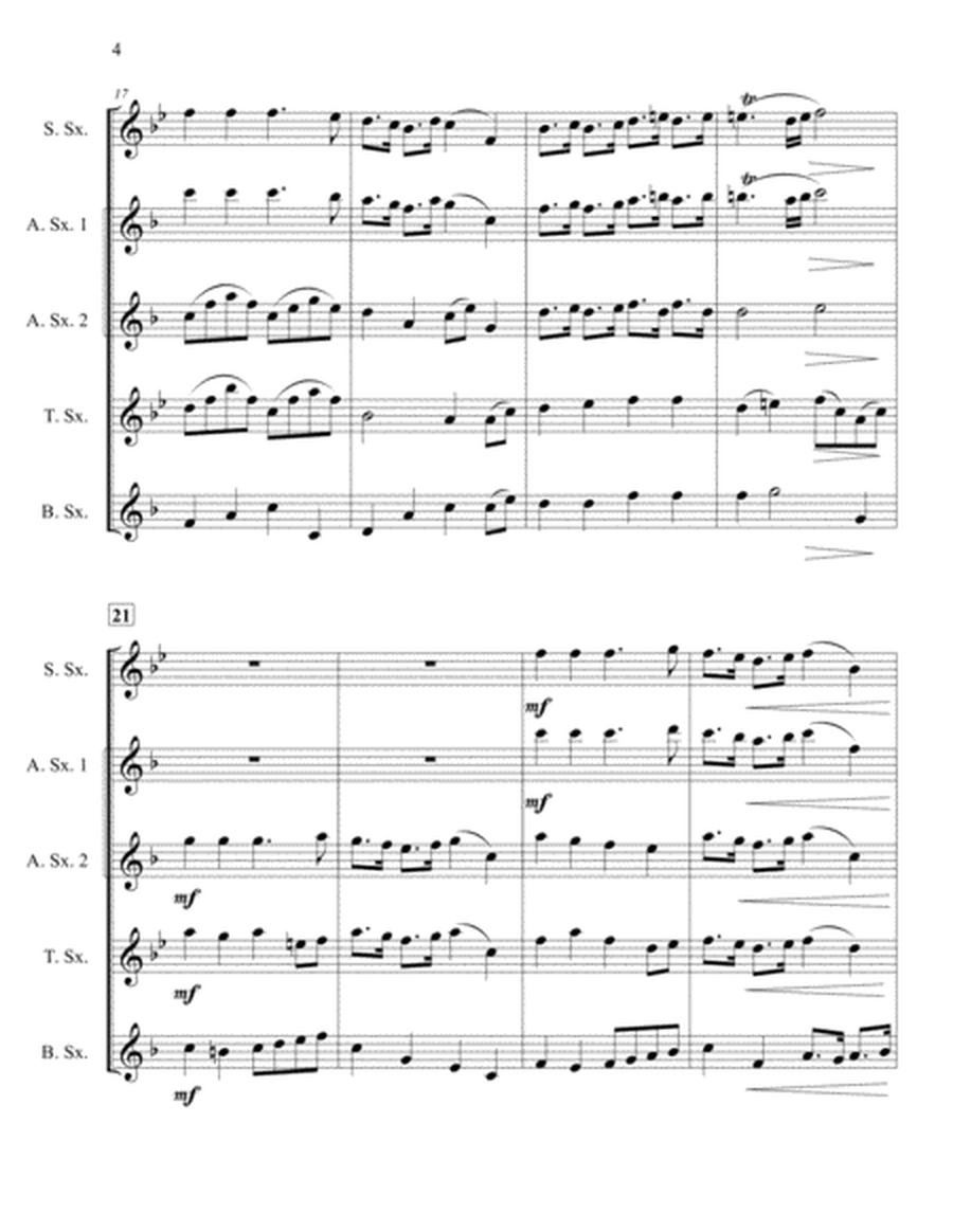 Trumpet Tune For Saxophone Quartet (SATB or AATB) image number null