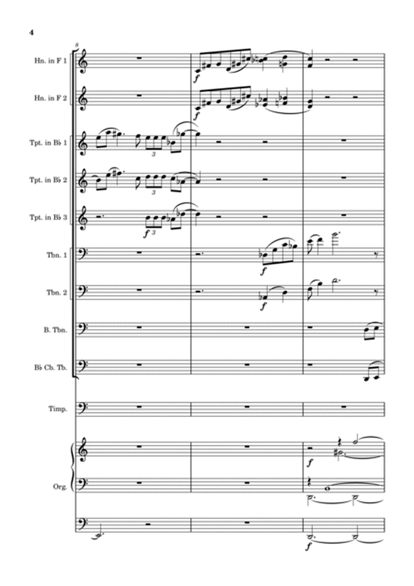 Fanfares with Chorale for Brass, Organ & Timpani - Score Only image number null