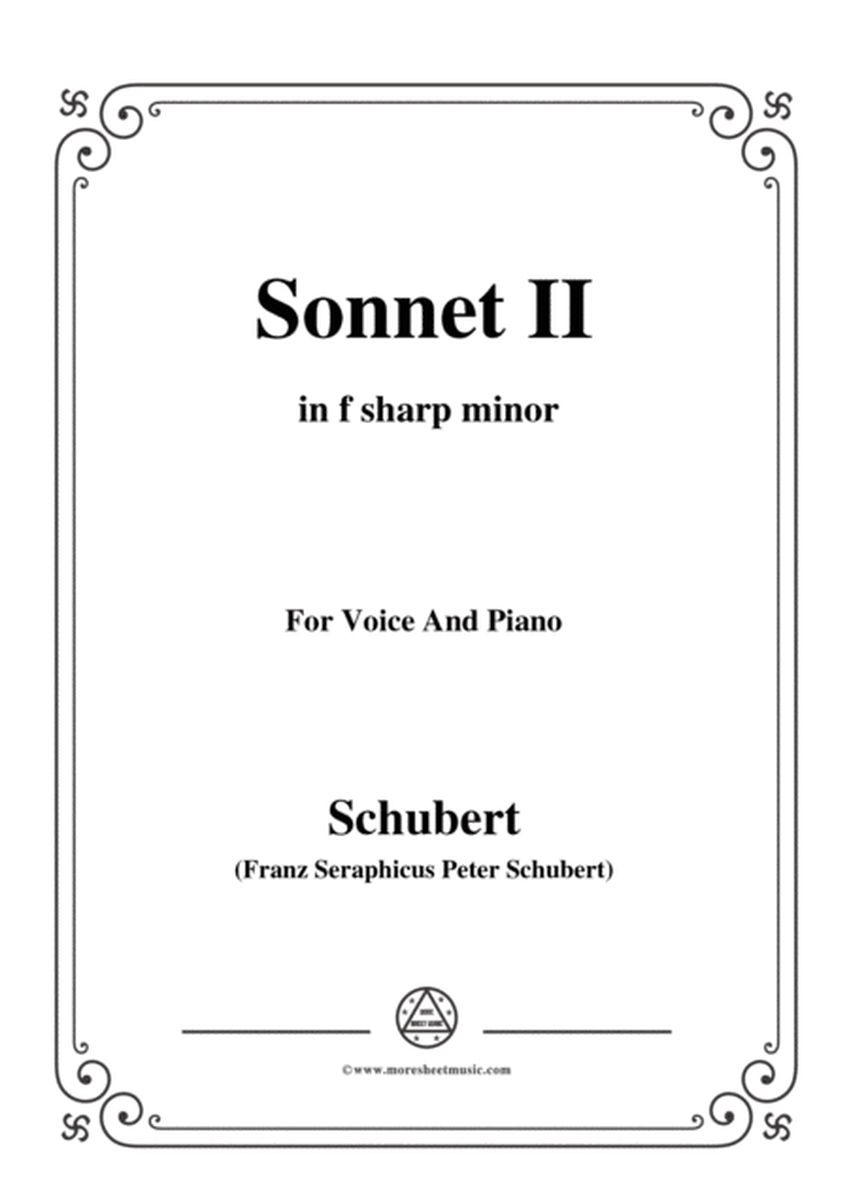 Schubert-Sonnet II in f sharp minor,for voice and piano image number null