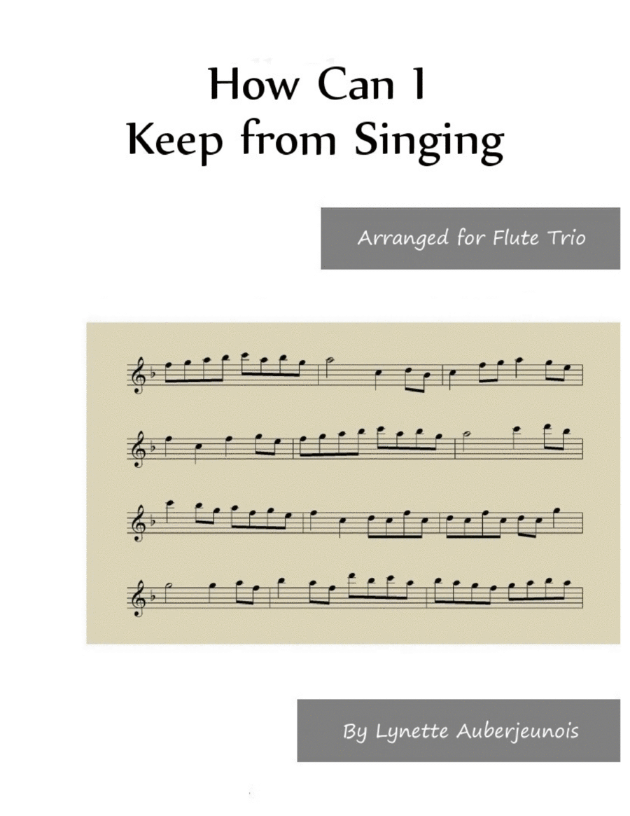 How Can I Keep from Singing - Flute Trio image number null