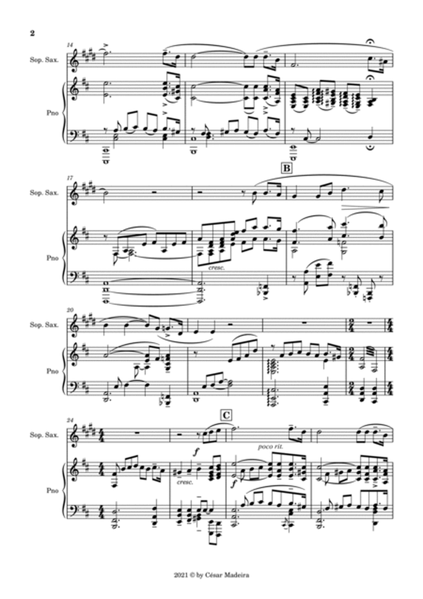 Nessun Dorma by Puccini - Soprano Sax and Piano (Full Score and Parts) image number null