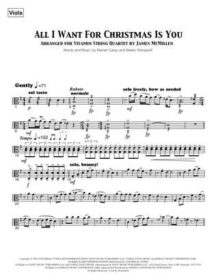 Book cover for All I Want For Christmas Is You - Viola