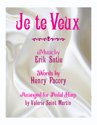 Book cover for Erik Satie - Je Te Veux - Harp Solo