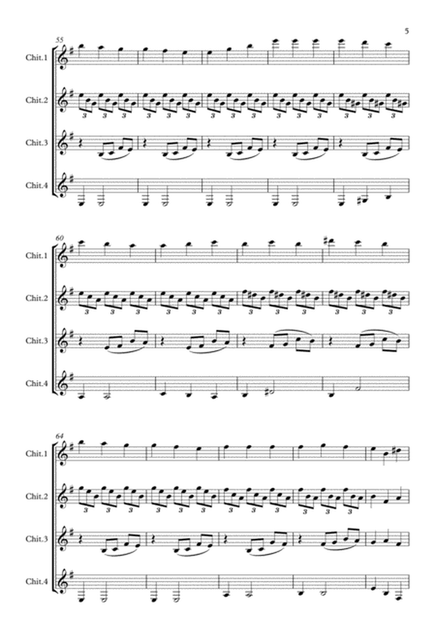 Romanza (or Jeux Interdits) (guitar ensemble) - Score Only image number null