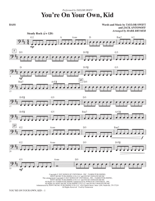 You're On Your Own, Kid (arr. Mark Brymer) - Bass