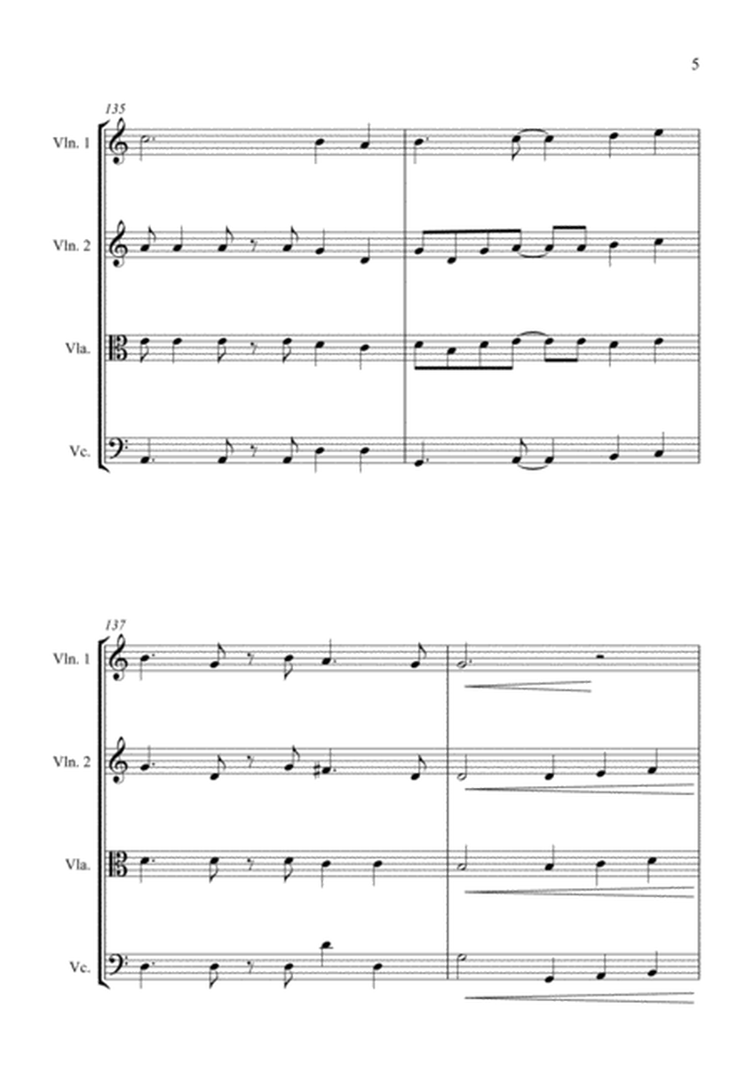 O Come All Ye Faithful - Jazz Arrangement in 5/4 for String Quartet image number null