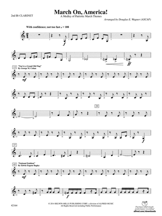 March On, America!: 2nd B-flat Clarinet