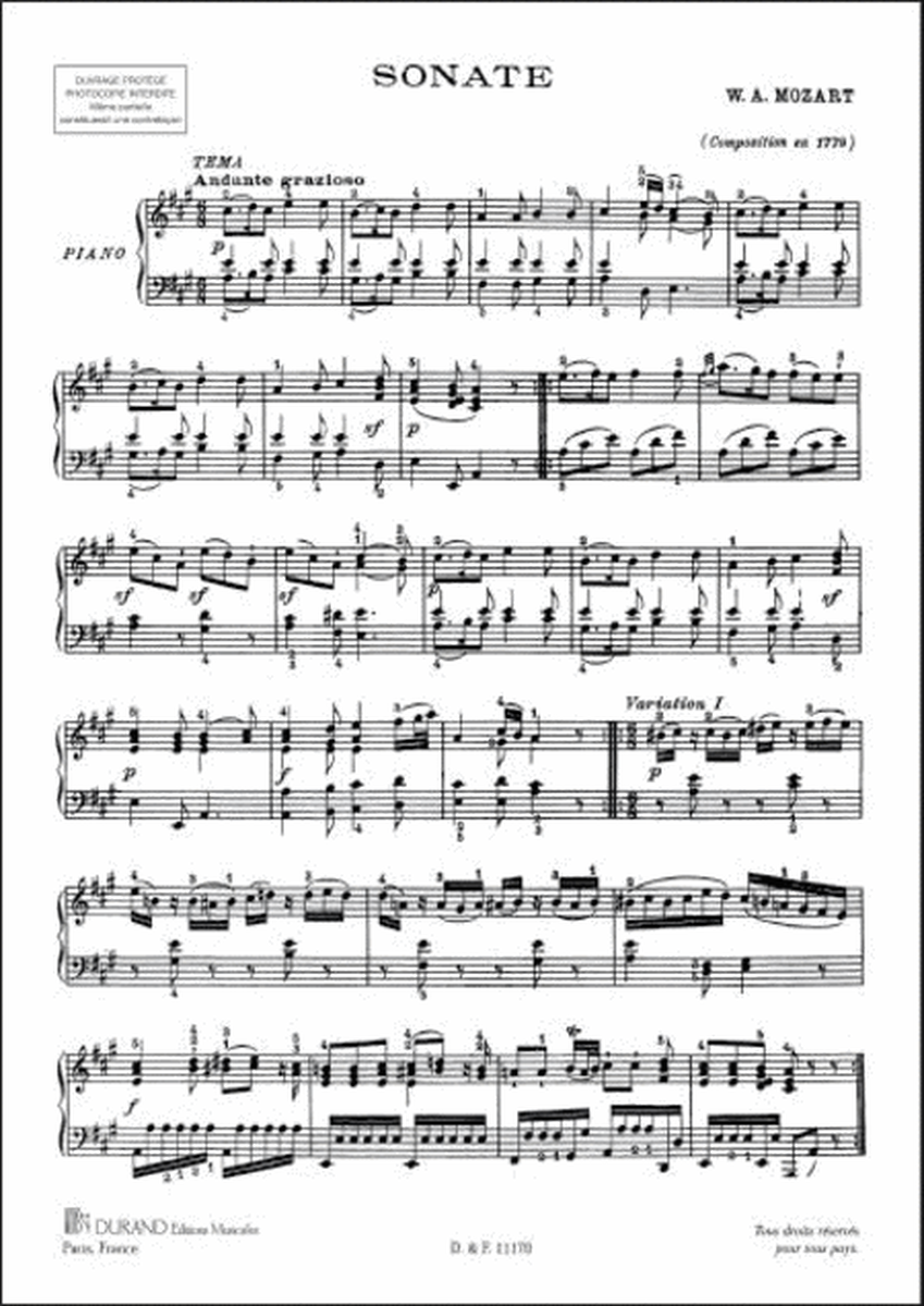 Integrale Des Sonates Pour Piano: N. 11, K. 331