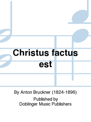 Book cover for Christus factus est