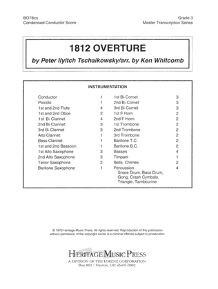 Book cover for 1812 Overture