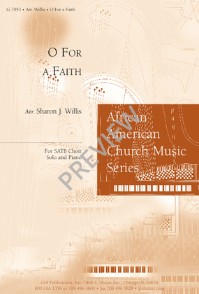 Book cover for O for a Faith