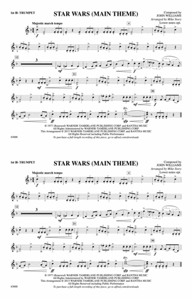 Book cover for Star Wars (Main Theme): 1st B-flat Trumpet