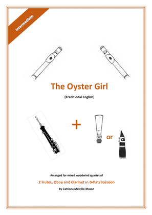 Book cover for The Oyster Girl - 2 flutes, oboe & clarinet/bassoon