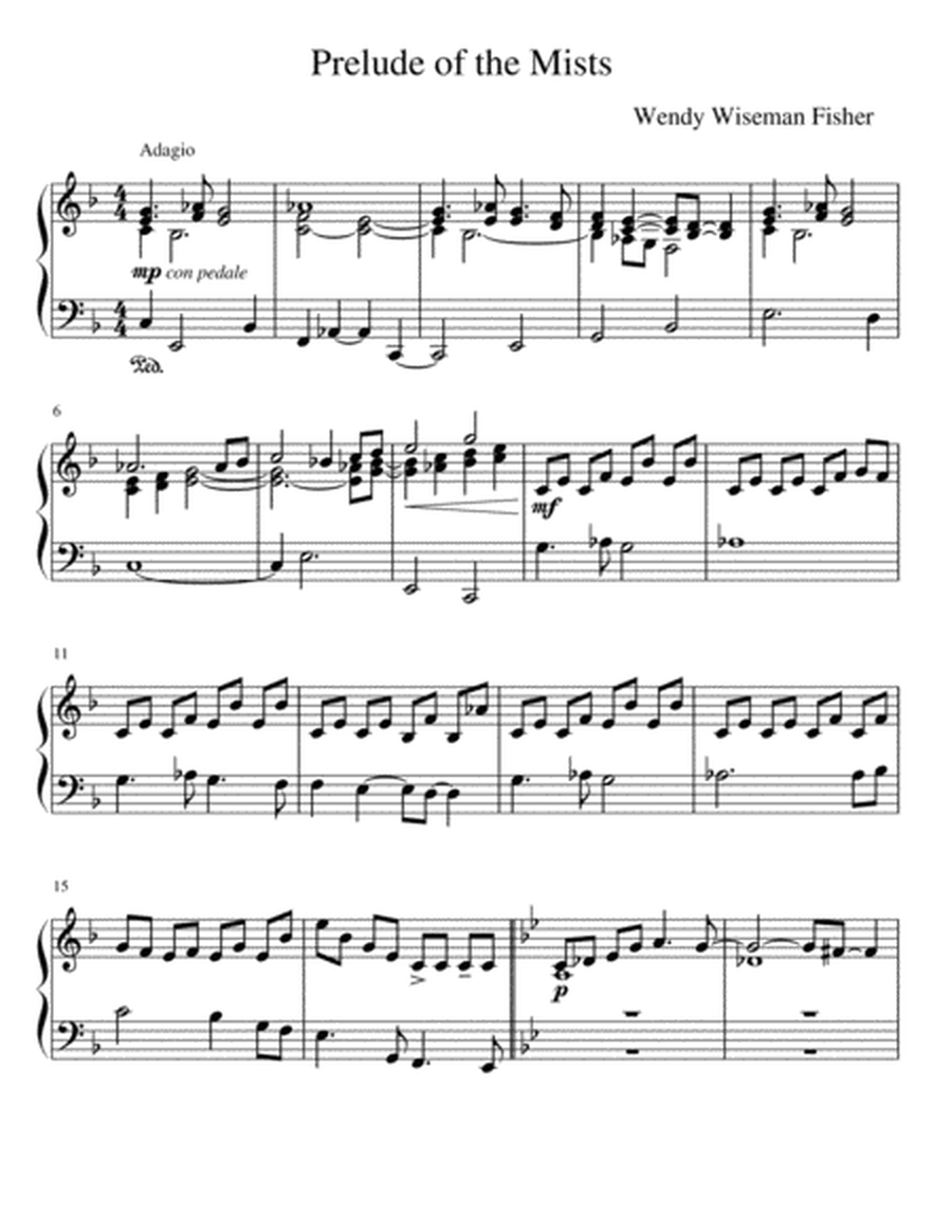 Prelude of the Mists: Intermediate Piano Solo image number null