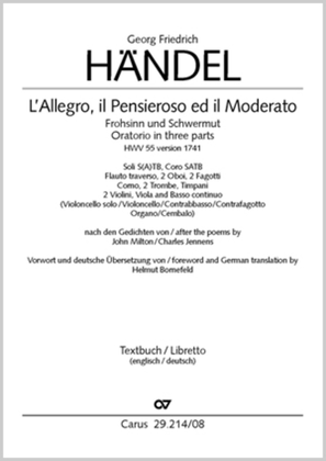 Book cover for L'Allegro, il Pensieroso ed il Moderato