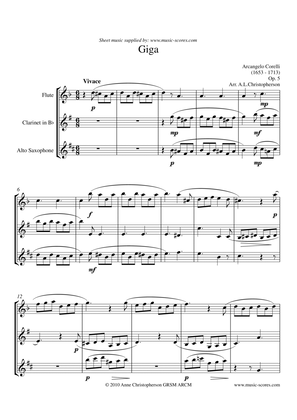 Giga from Corelli Sonata in D minor: Flute, Clarinet and Alto Sax