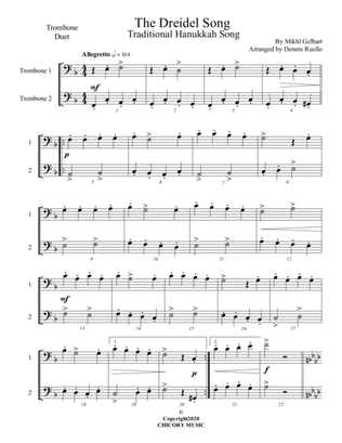 Book cover for The Dreidel Song - Trombone Duet - Intermediate
