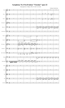 Book cover for Symphony No 15 in D minor "Ukraine" Opus 22 - 4th Movement (4 of 5) - Score Only