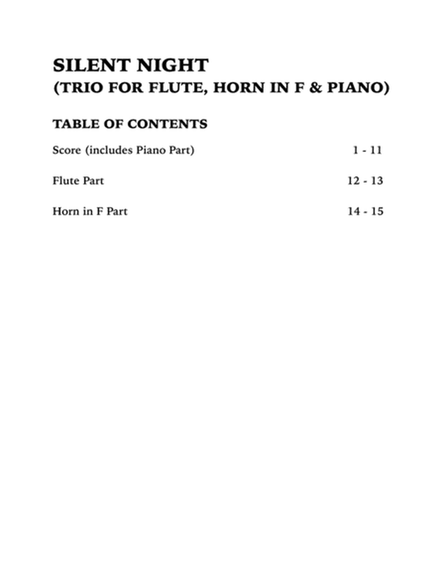 Silent Night (Trio for Flute, Horn in F and Piano) image number null