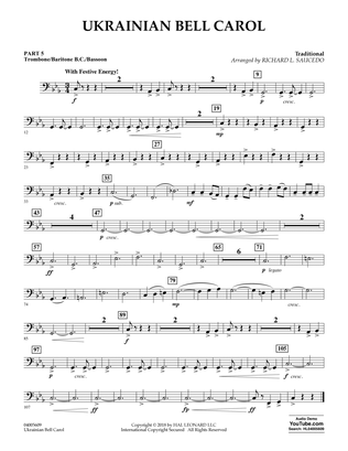 Book cover for Ukrainian Bell Carol - Pt.5 - Trombone/Bar. B.C./Bsn.
