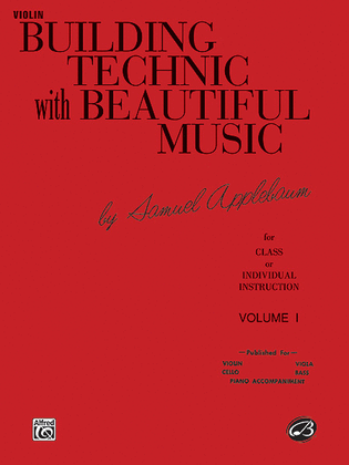 Book cover for Building Technic With Beautiful Music, Book 1