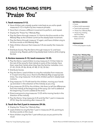 Book cover for Praise You Teacher Resource