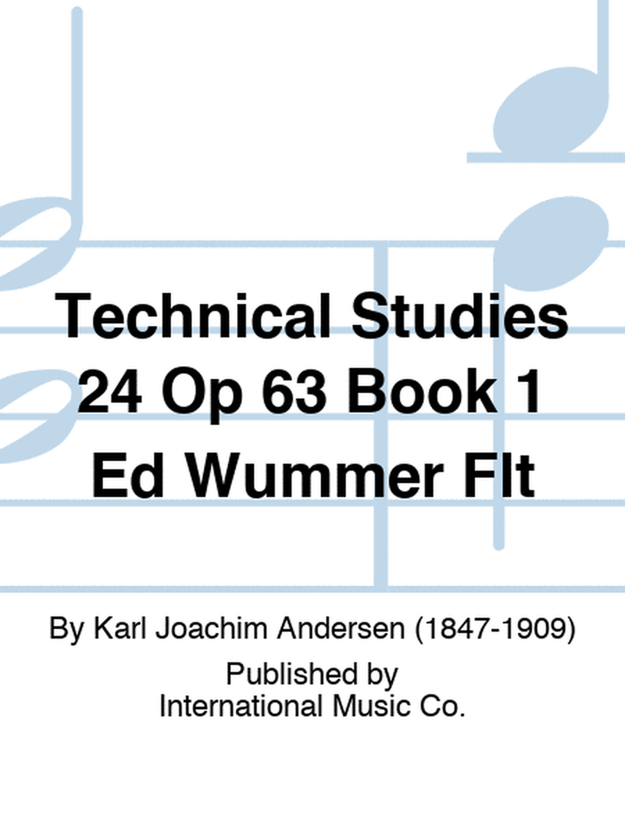 Technical Studies 24 Op 63 Book 1 Ed Wummer Flt