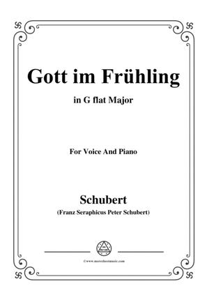 Book cover for Schubert-Gott im Frühling,in G flat Major,for Voice&Piano