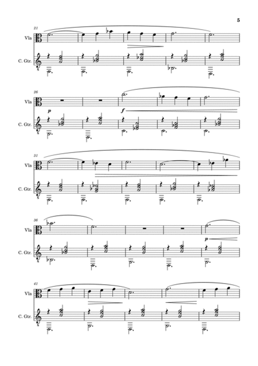 Erik Satie - Three Gymnopédies. Arrangement for Viola and Classical Guitar image number null