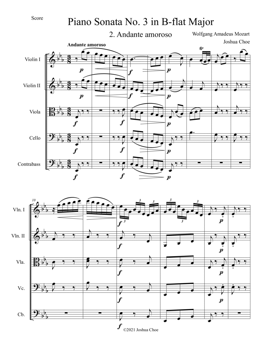 Piano Sonata No. 3 in B-Flat Major, Movement 2